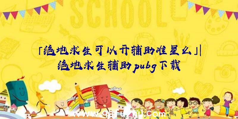 「绝地求生可以开辅助准星么」|绝地求生辅助pubg下载